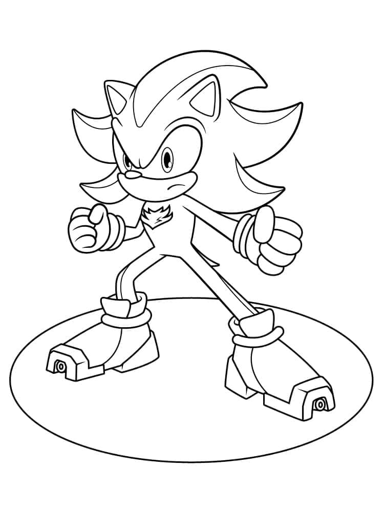 Coloriage Sonic Shadow The Hedgehog