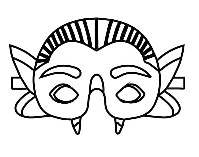 Superbe masque d’Halloween coloring page