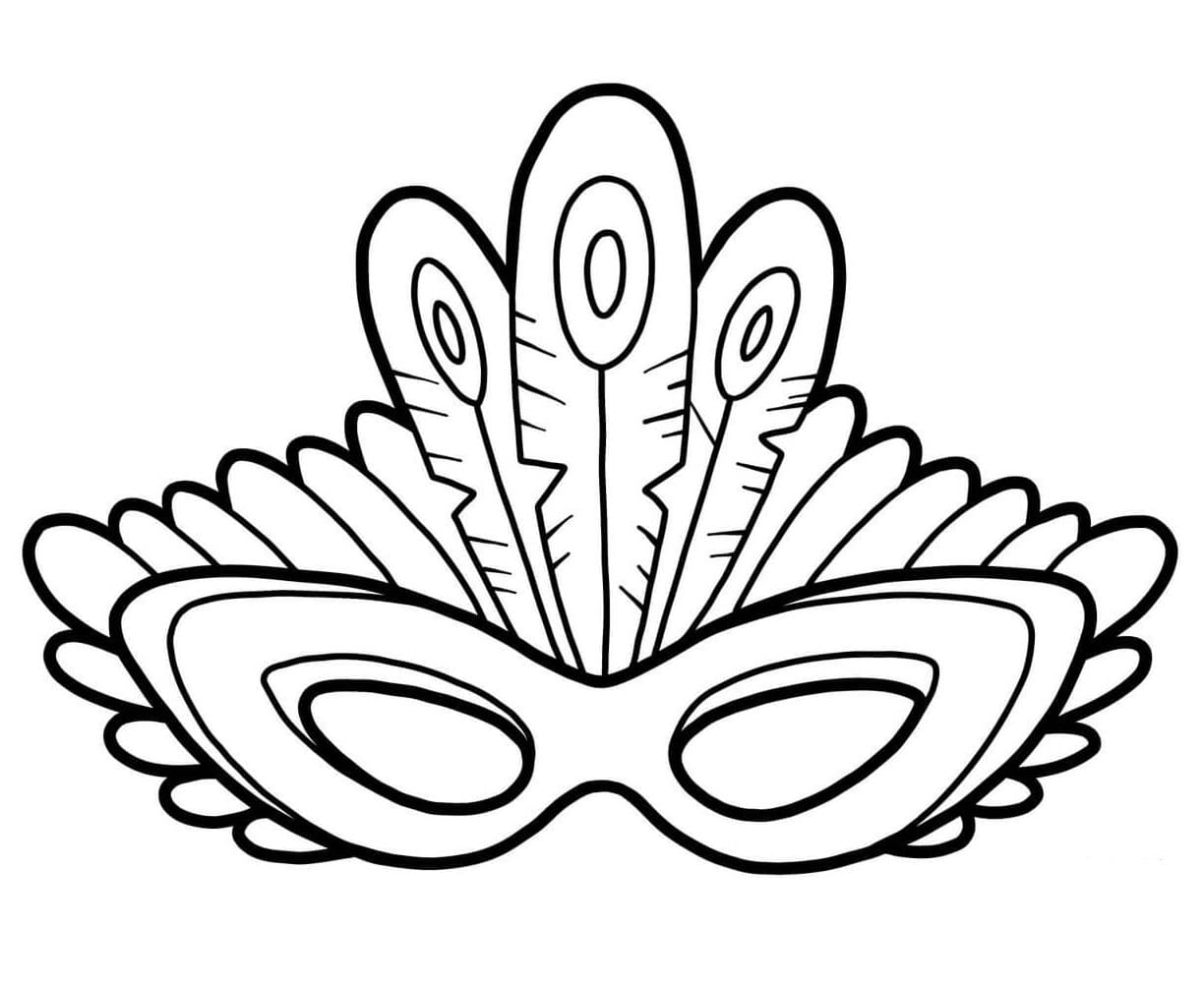 Un Beau Masque de Carnaval coloring page