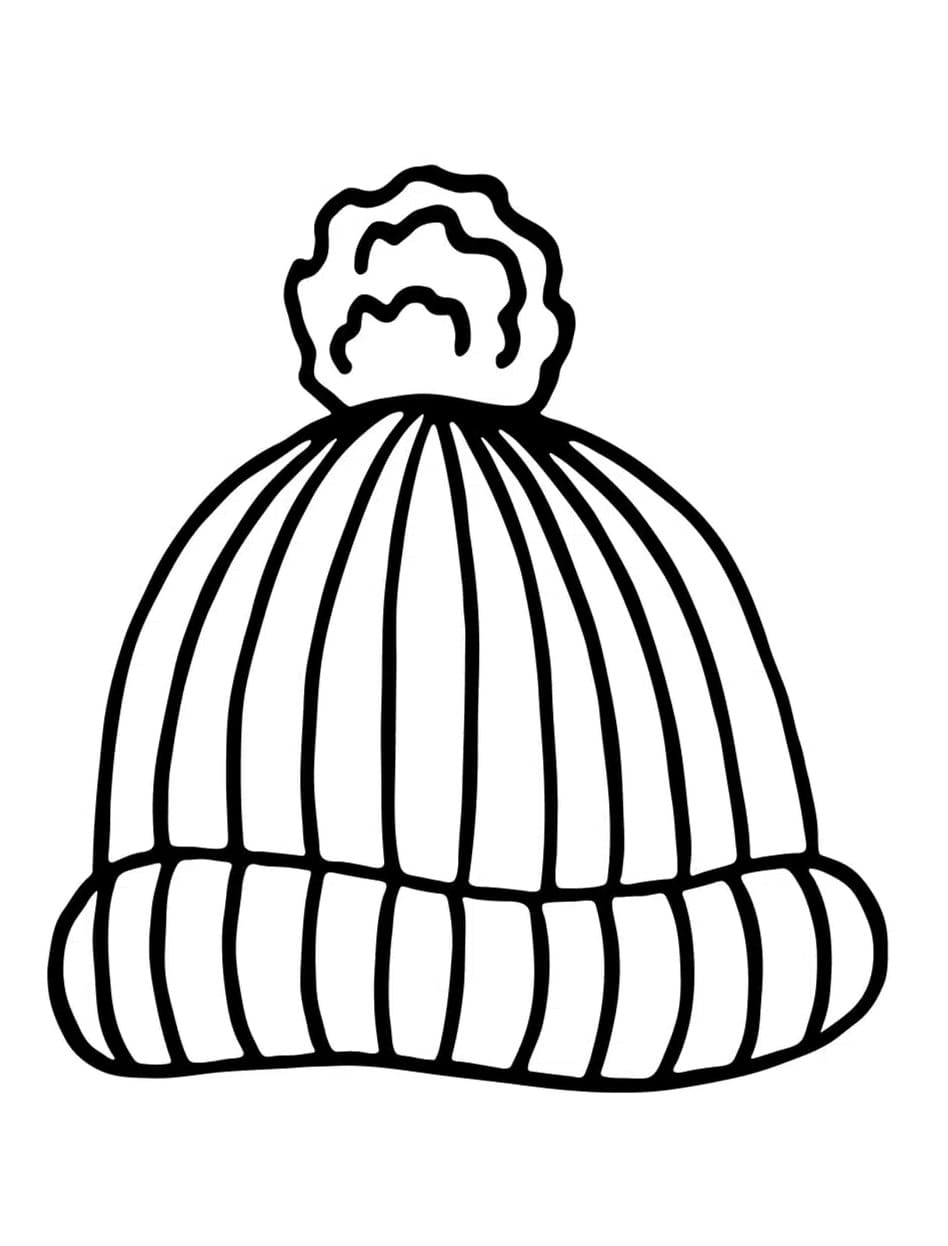 Un bonnet d’hiver coloring page