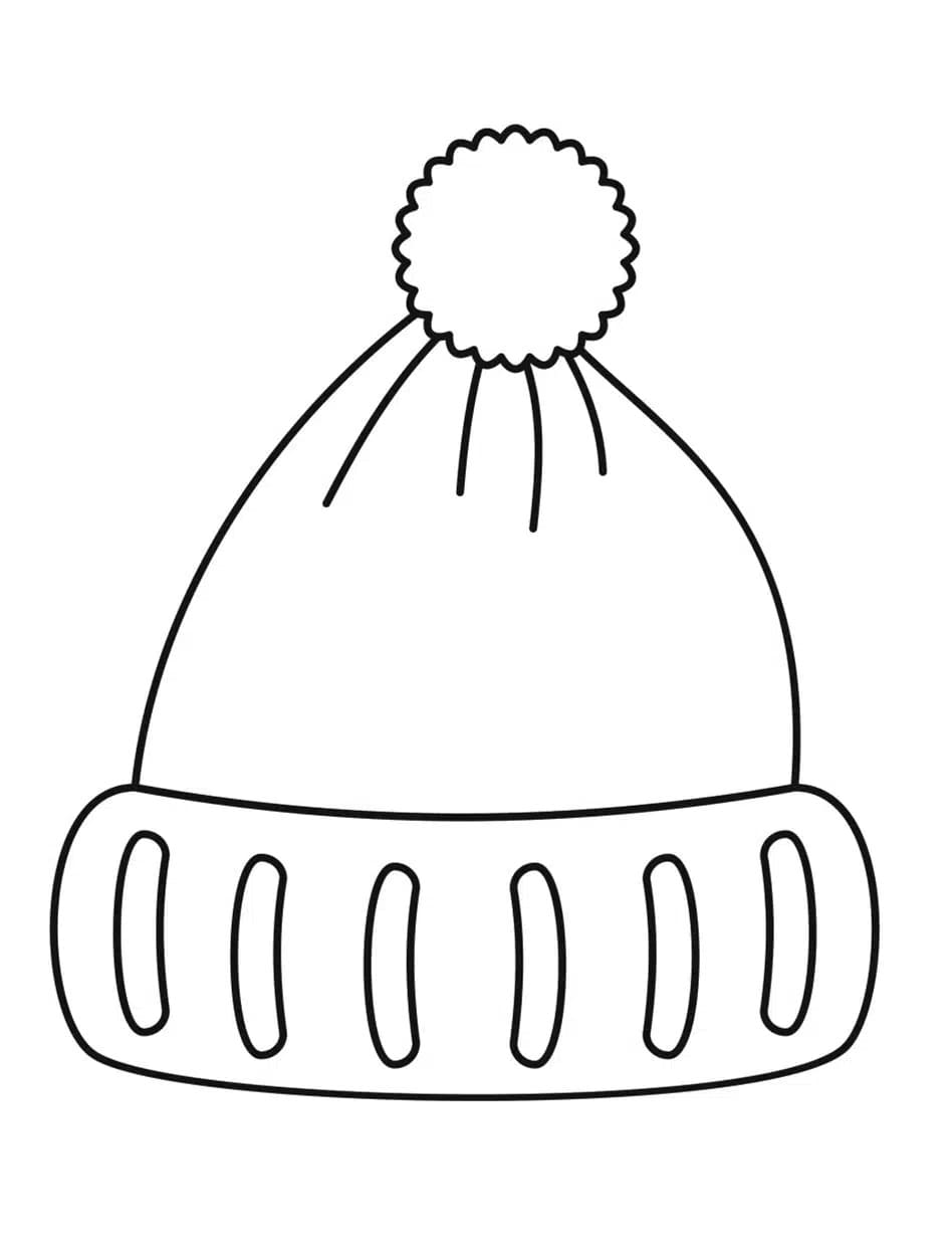 Un bonnet simple coloring page