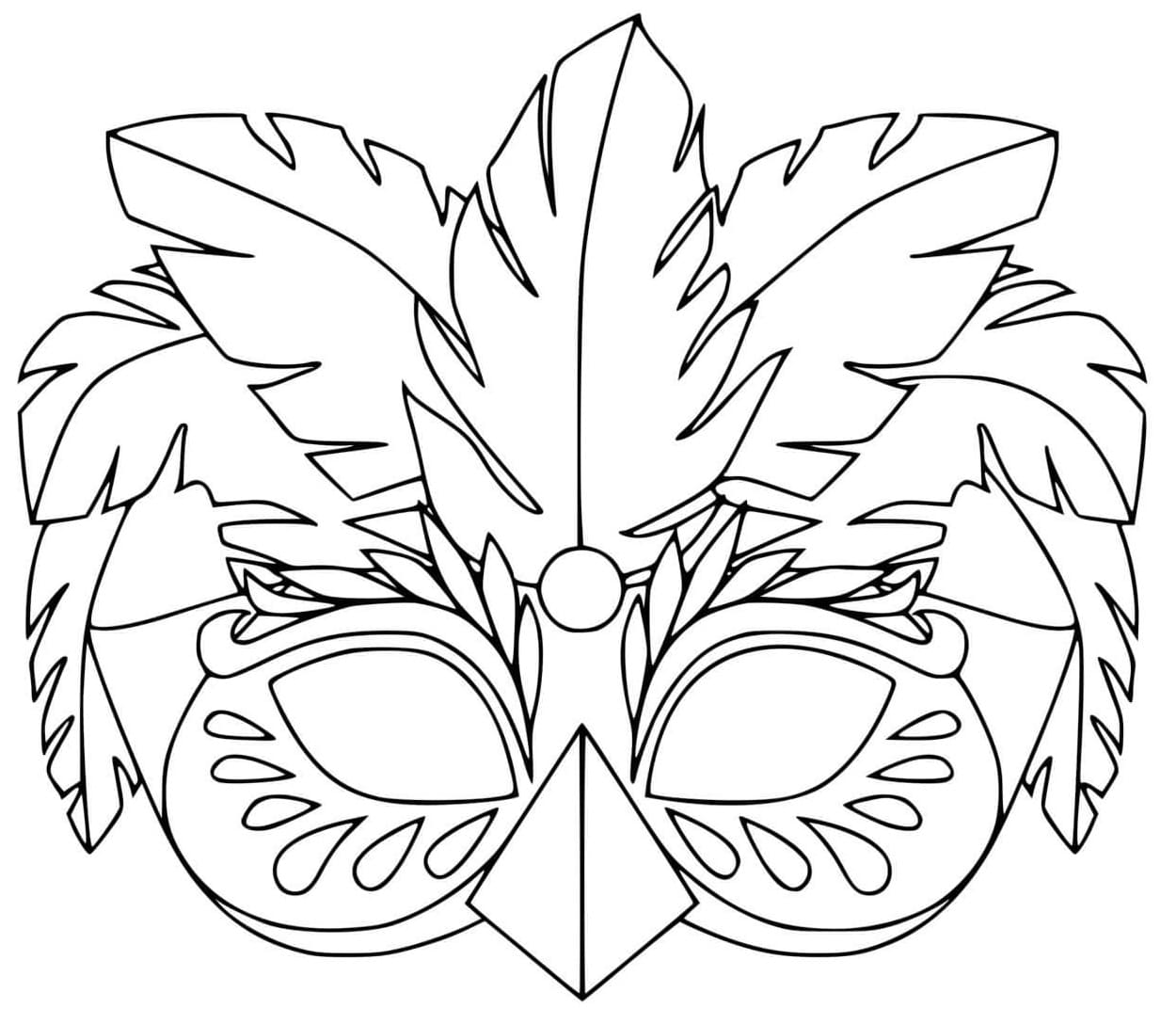 Un Joli Masque de Carnaval coloring page