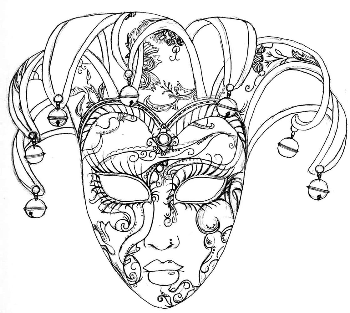 Un Masque Carnaval coloring page