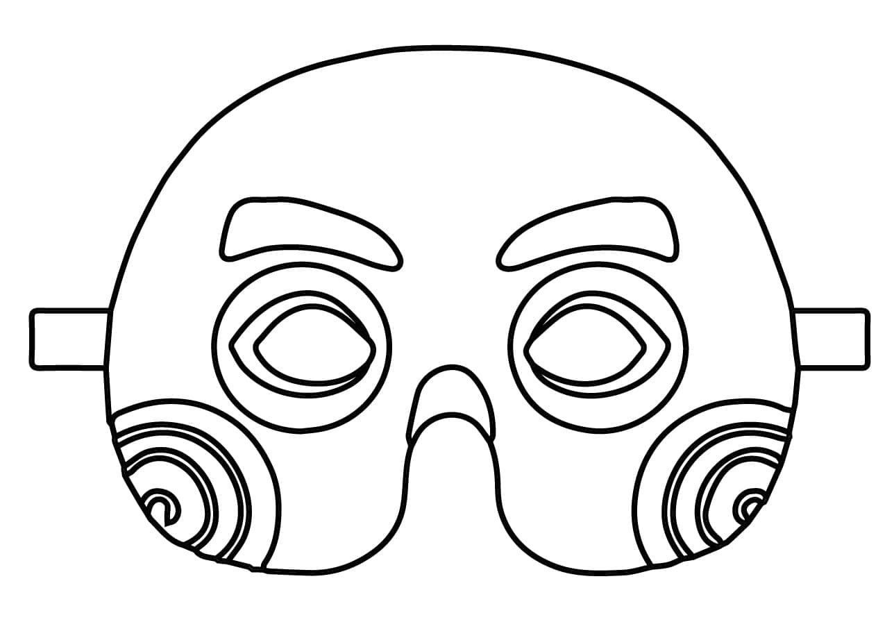 Un masque d’Halloween facile coloring page