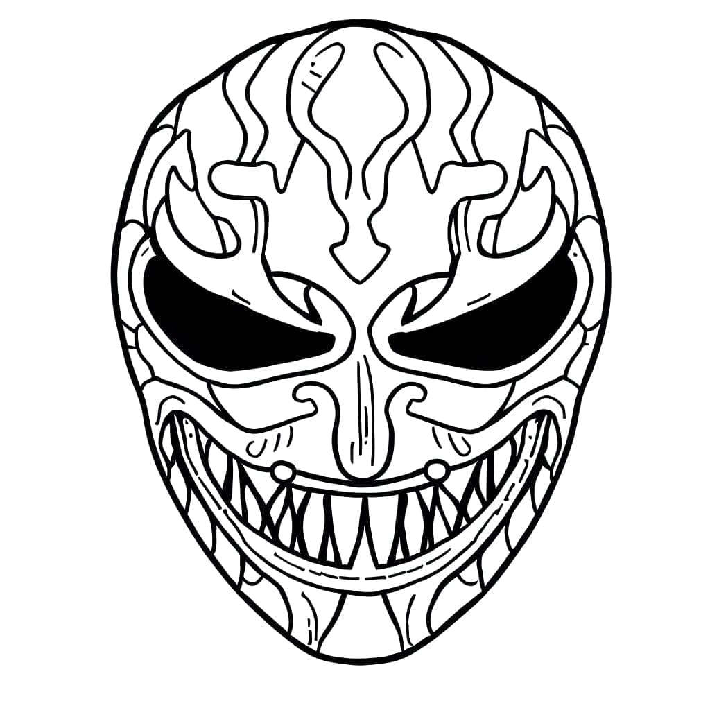 Un masque d’Halloween coloring page