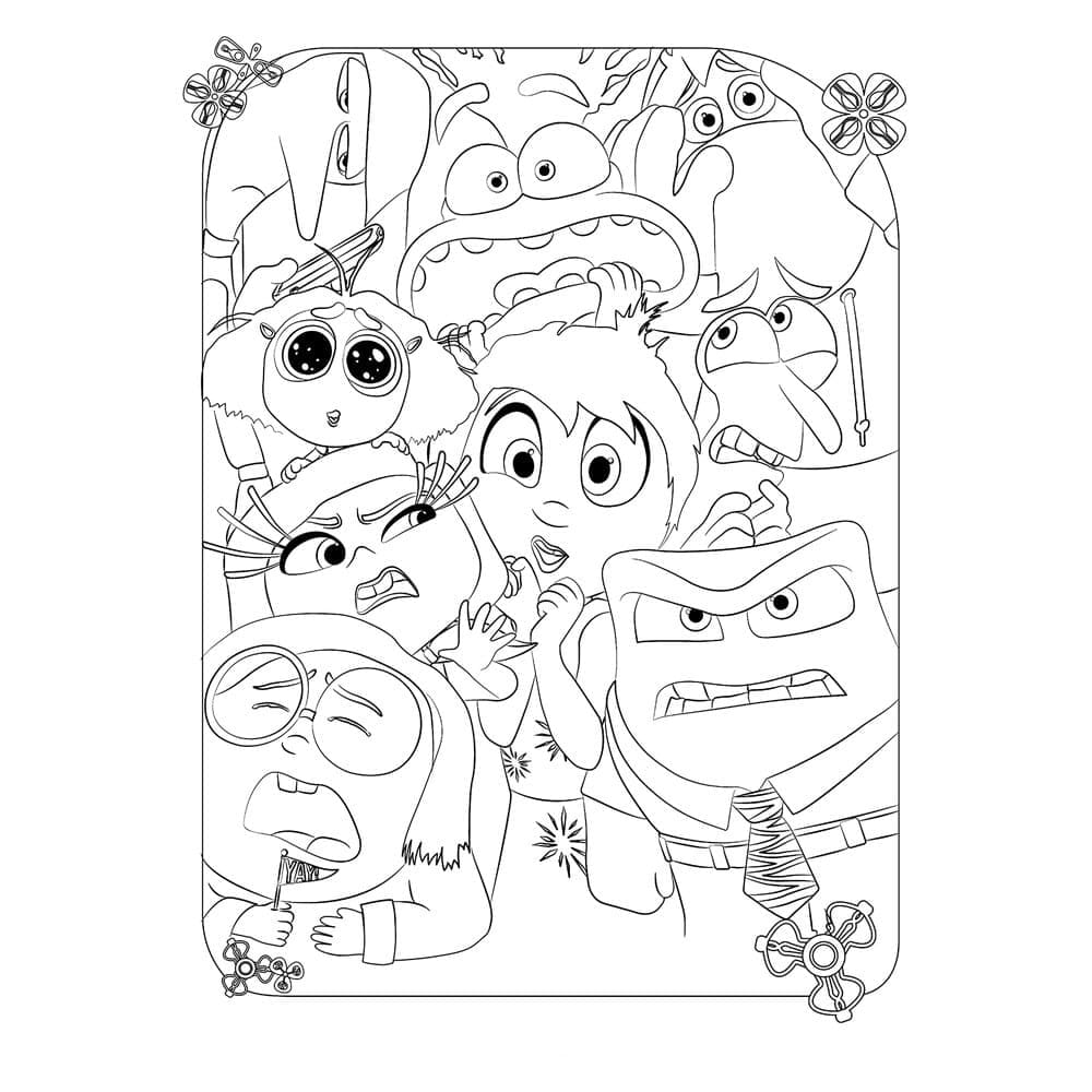 Vice-versa 2 Disney Pixar coloring page