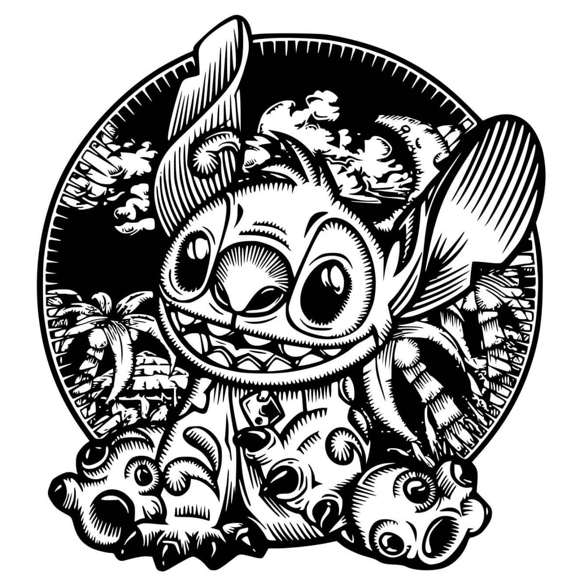 Disney Stitch Mandala coloring page