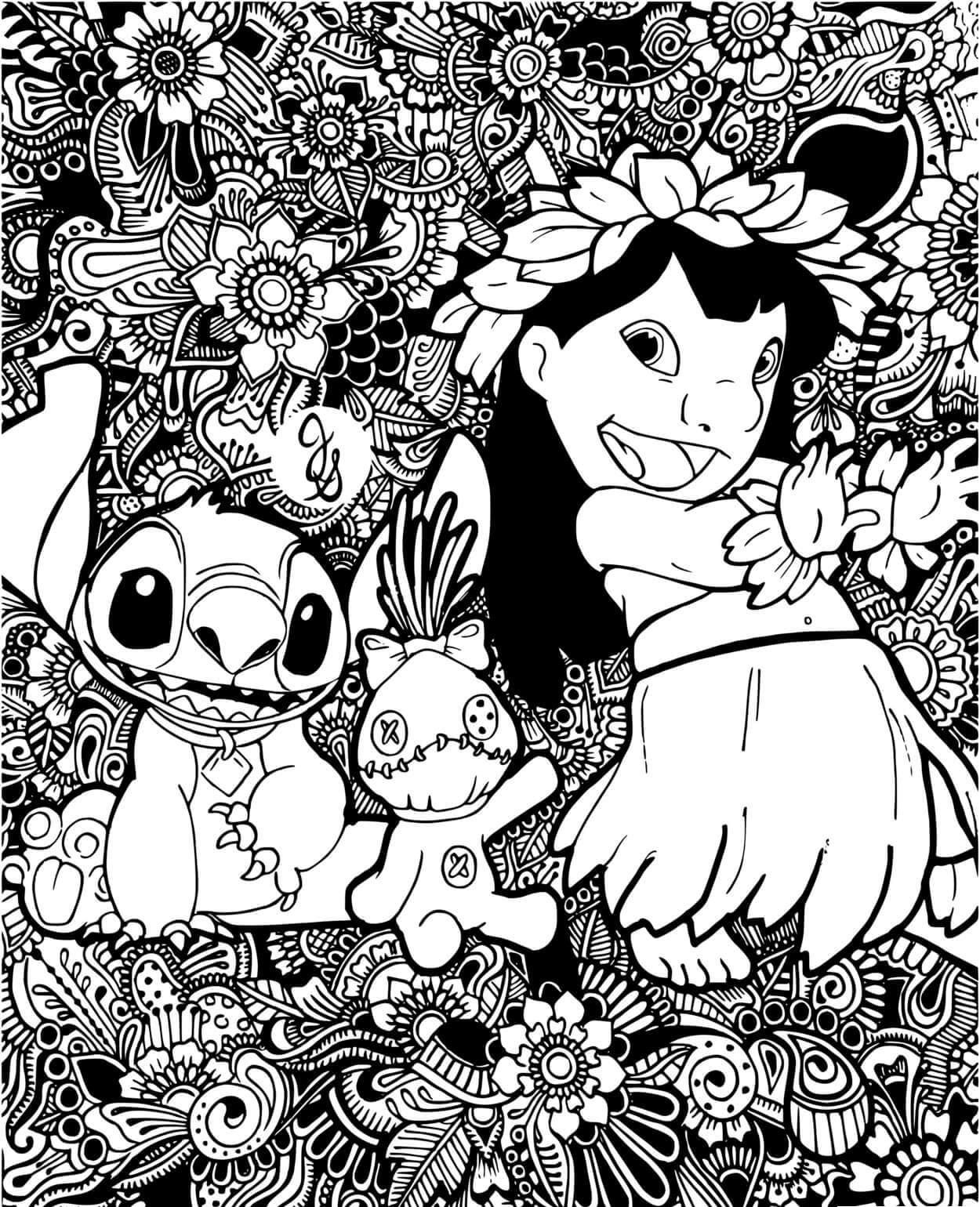 Lilo et Stitch Mandala coloring page