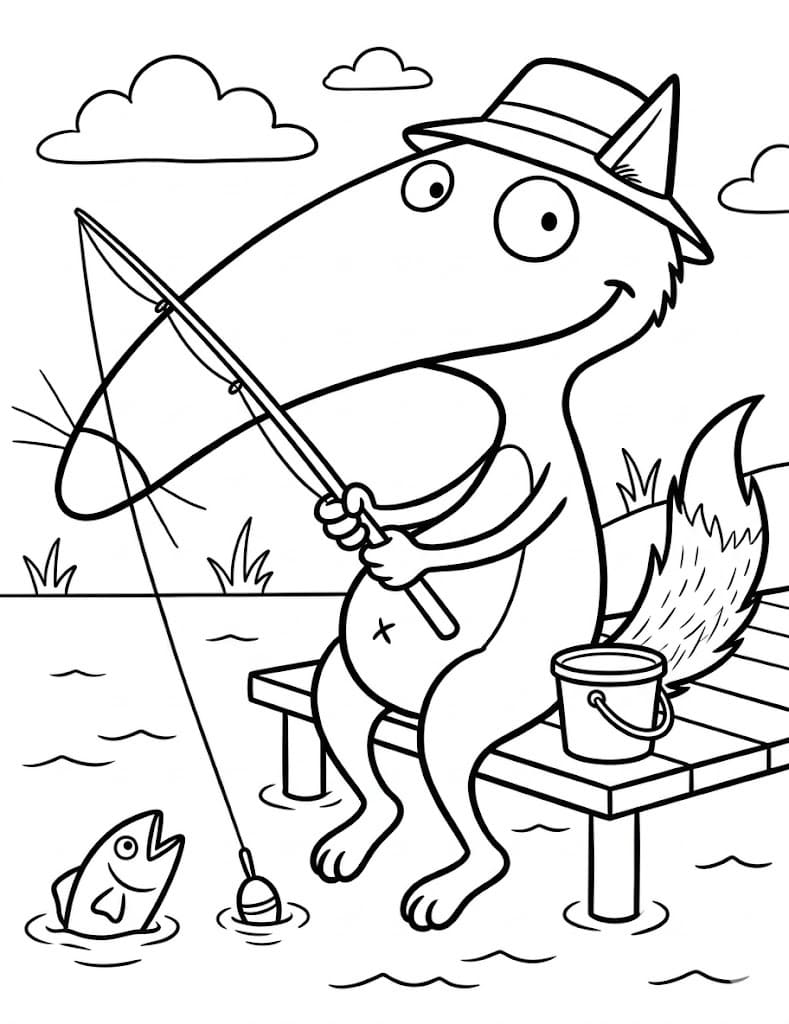 Coloriage Loup Auzou Avril