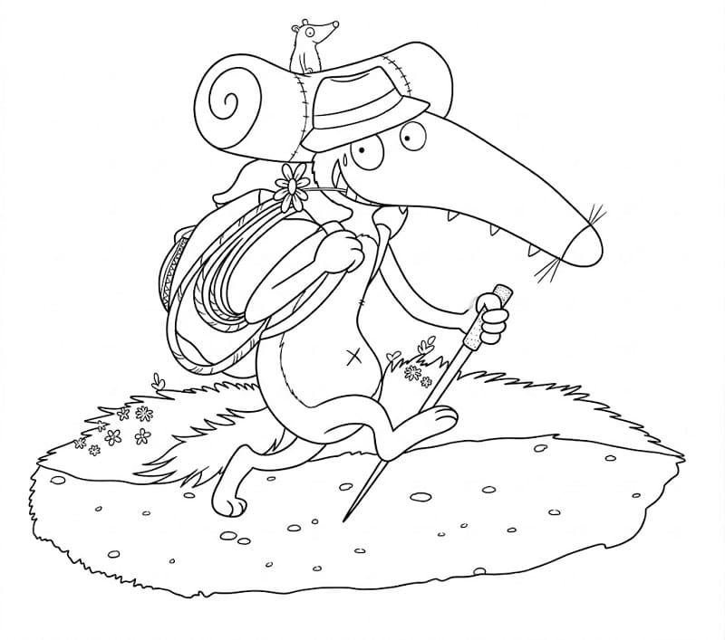 Coloriage Loup Auzou Décembre