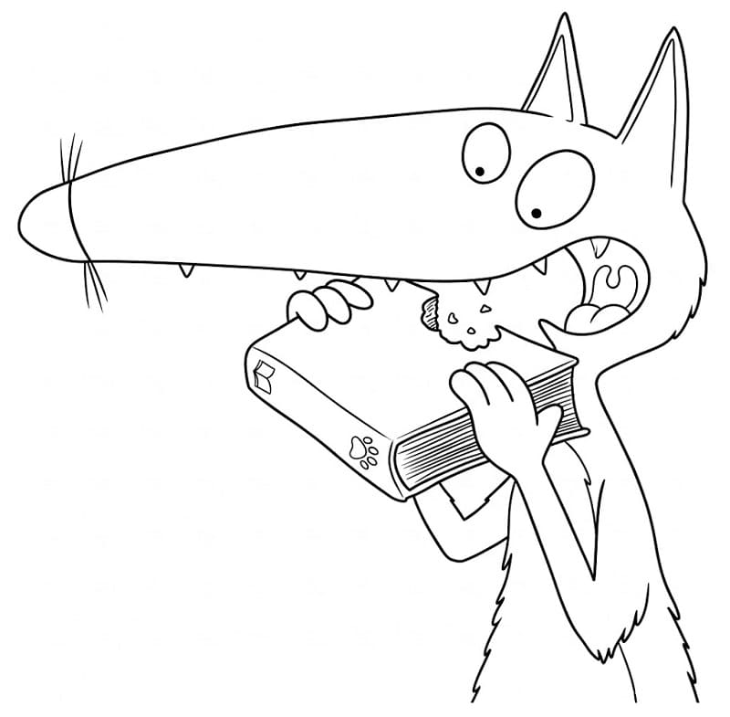 Coloriage Loup Auzou Janvier