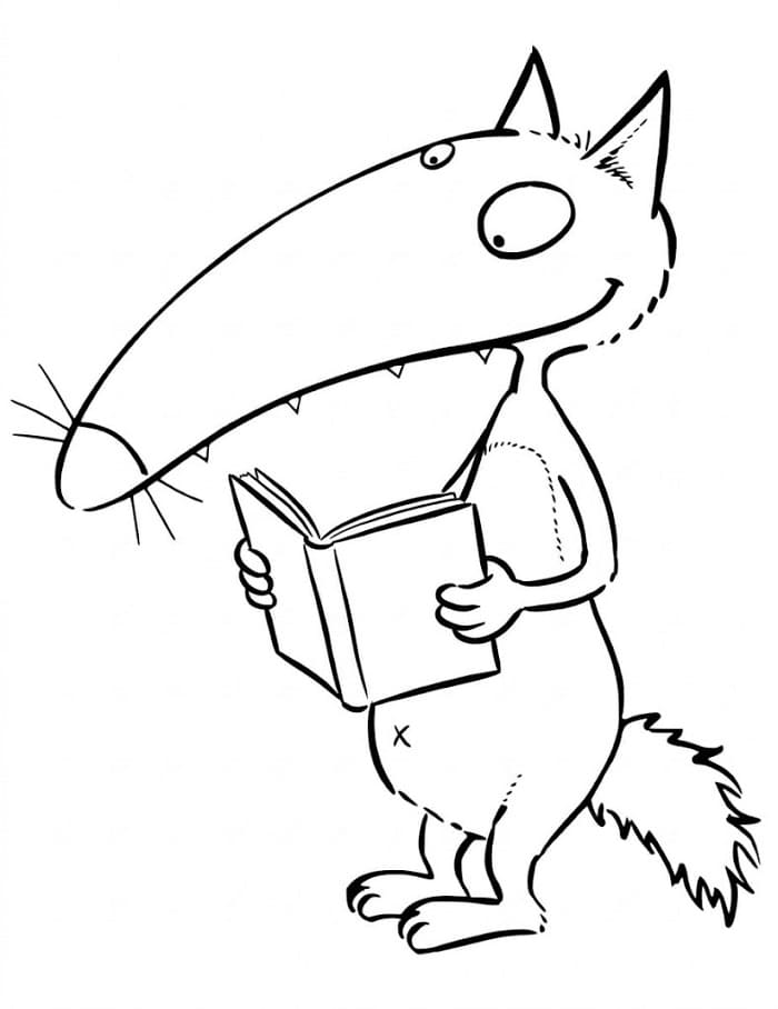 Coloriage Loup Auzou Mars