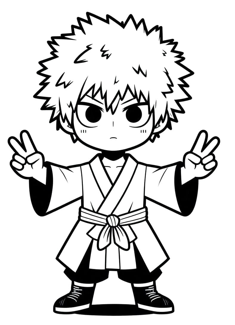 Coloriage My Hero Academia Katsuki Bakugo - Télécharger Et Imprimer 