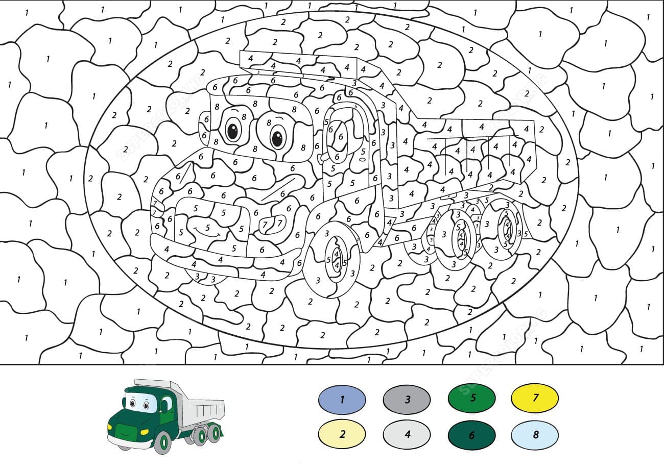 Coloriage Camion Magique Difficile