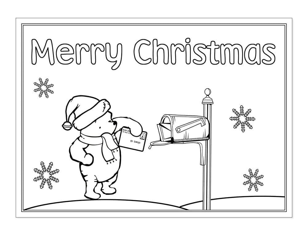 Coloriage Carte de Noël Pour Enfants de 1 An