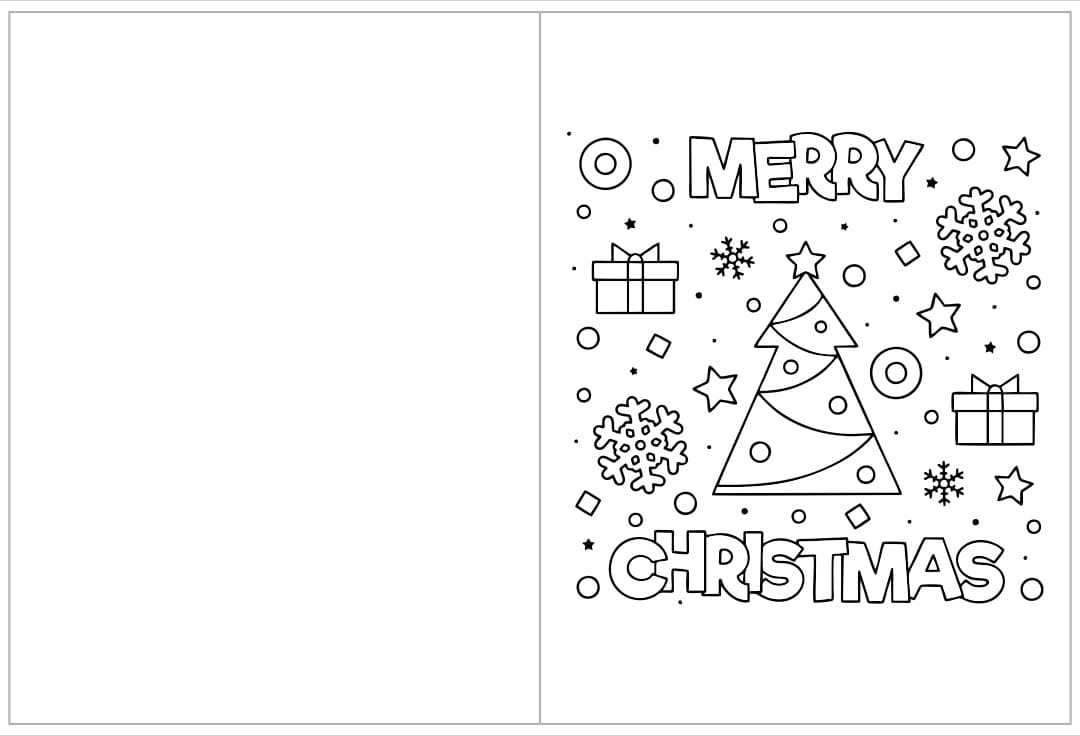 Coloriage Carte de Noël Pour Enfants de 2 An