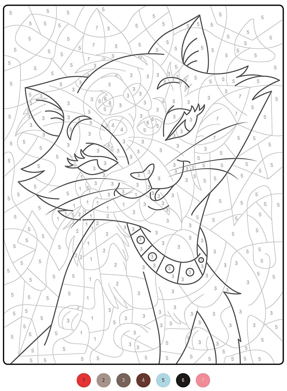 Coloriage Chaton Magique Difficile