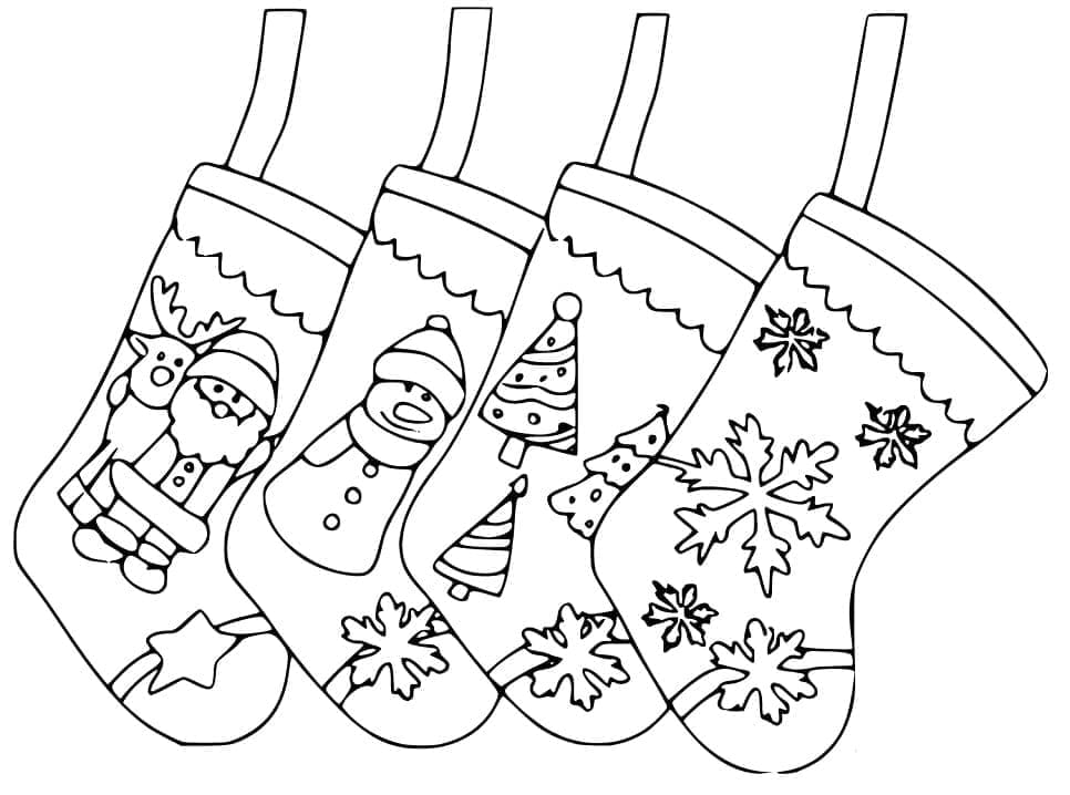 Coloriage Chaussette De Noel 1