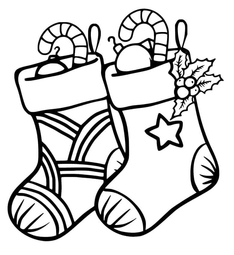 Coloriage Chaussette De Noel 3