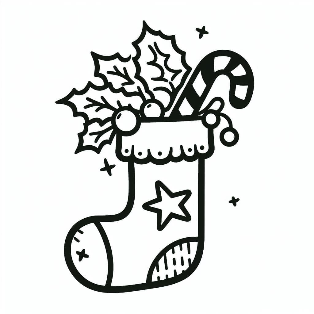 Coloriage Chaussette De Noel 4