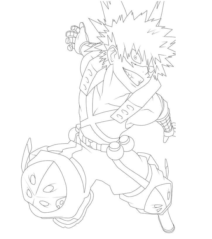 Coloriage My Hero Academia Katsuki Bakugo - télécharger et imprimer ...