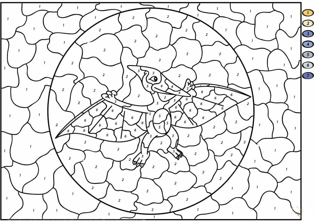 Coloriage Dessin de Magique Dinosaure Gratuit