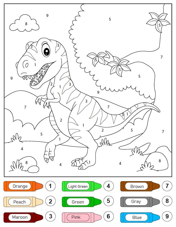 Coloriage Dessin de Magique Dinosaure