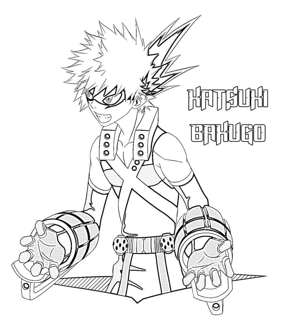 Coloriage My Hero Academia Katsuki Bakugo - télécharger et imprimer ...