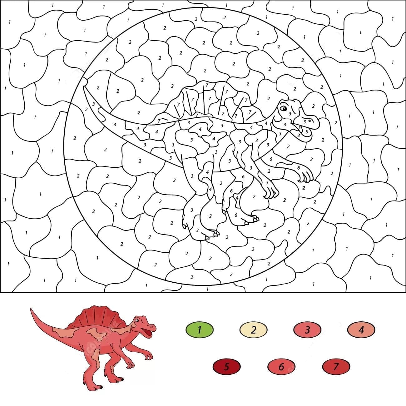 Coloriage Dessin Gratuit de Magique Dinosaure