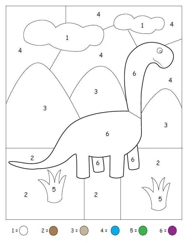 Coloriage Dinosaure Magique Facile