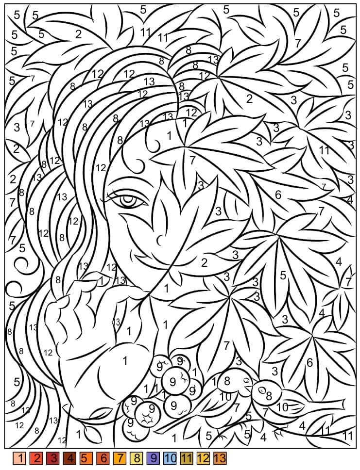 Coloriage Feuilles Magique Difficile