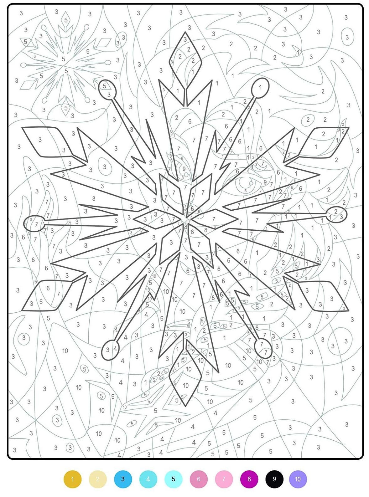 Coloriage Flocon de Neige Magique Difficile