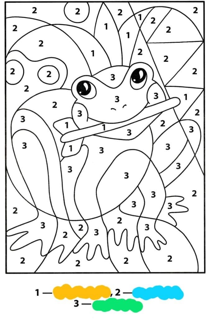 Coloriage Grenouille Magique Facile