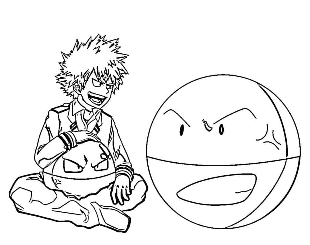 Coloriage My Hero Academia Katsuki Bakugo - télécharger et imprimer ...