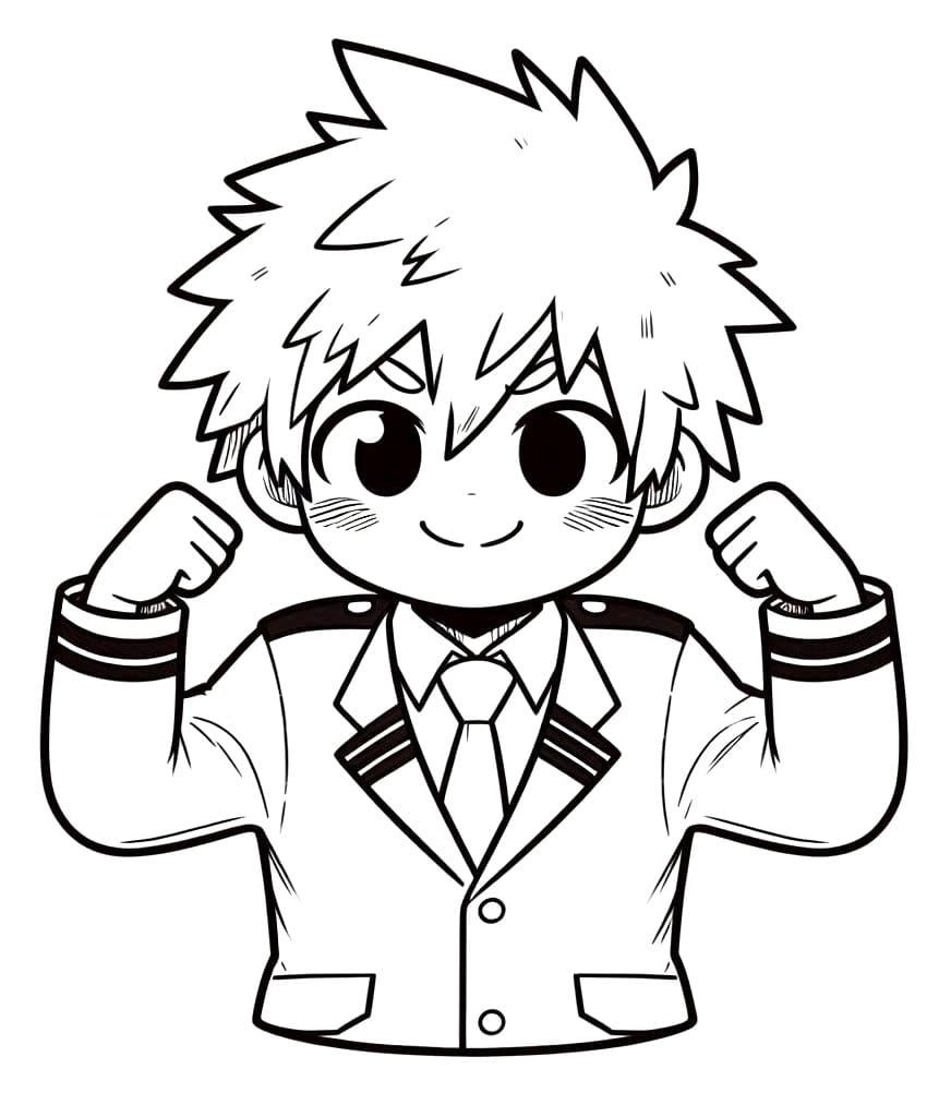 Coloriage My Hero Academia Katsuki Bakugo - télécharger et imprimer ...