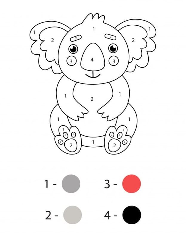 Coloriage Koala Magique Facile