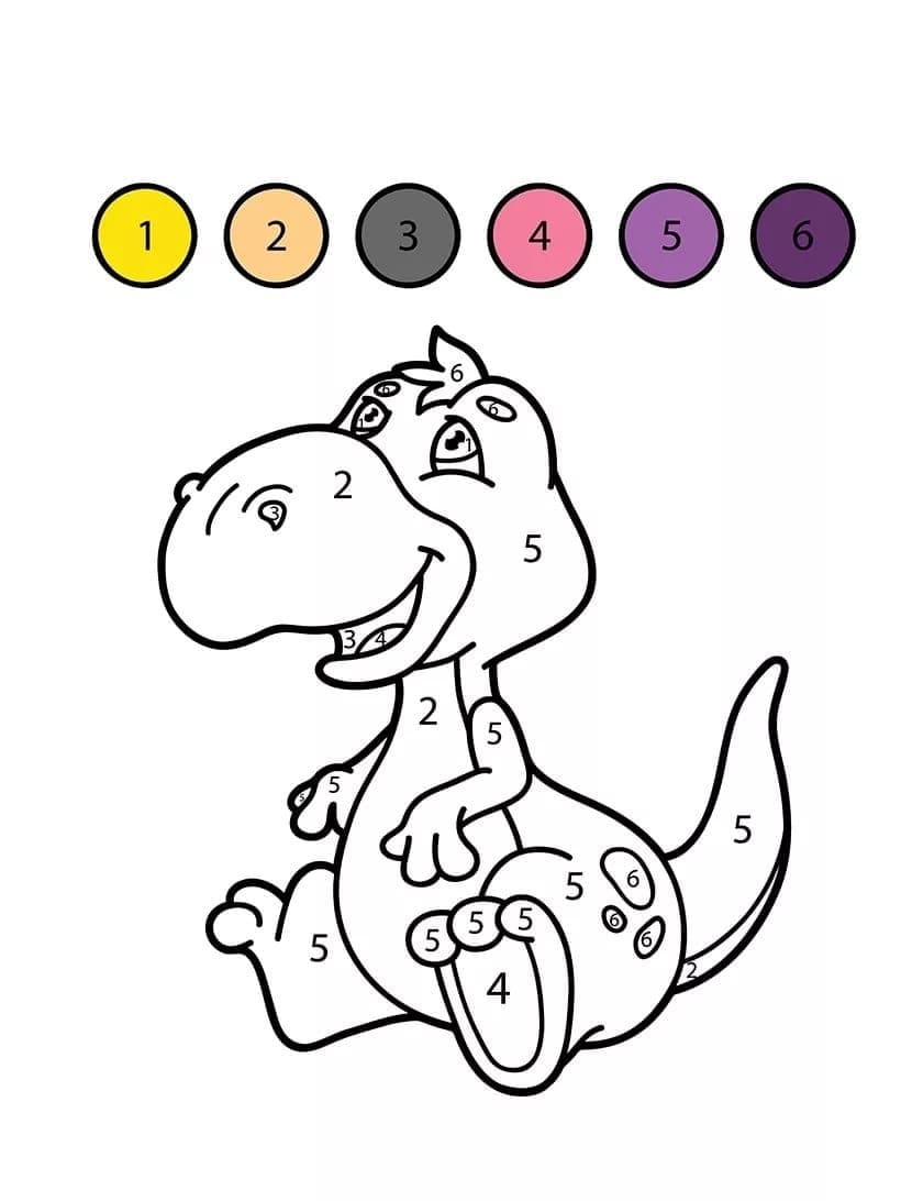 Coloriage Magique Dinosaure