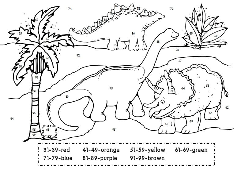 Coloriage Magique Dinosaures