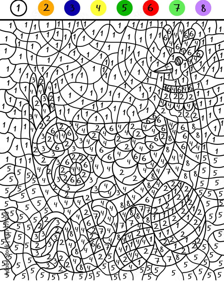 Coloriage Poule Magique Difficile