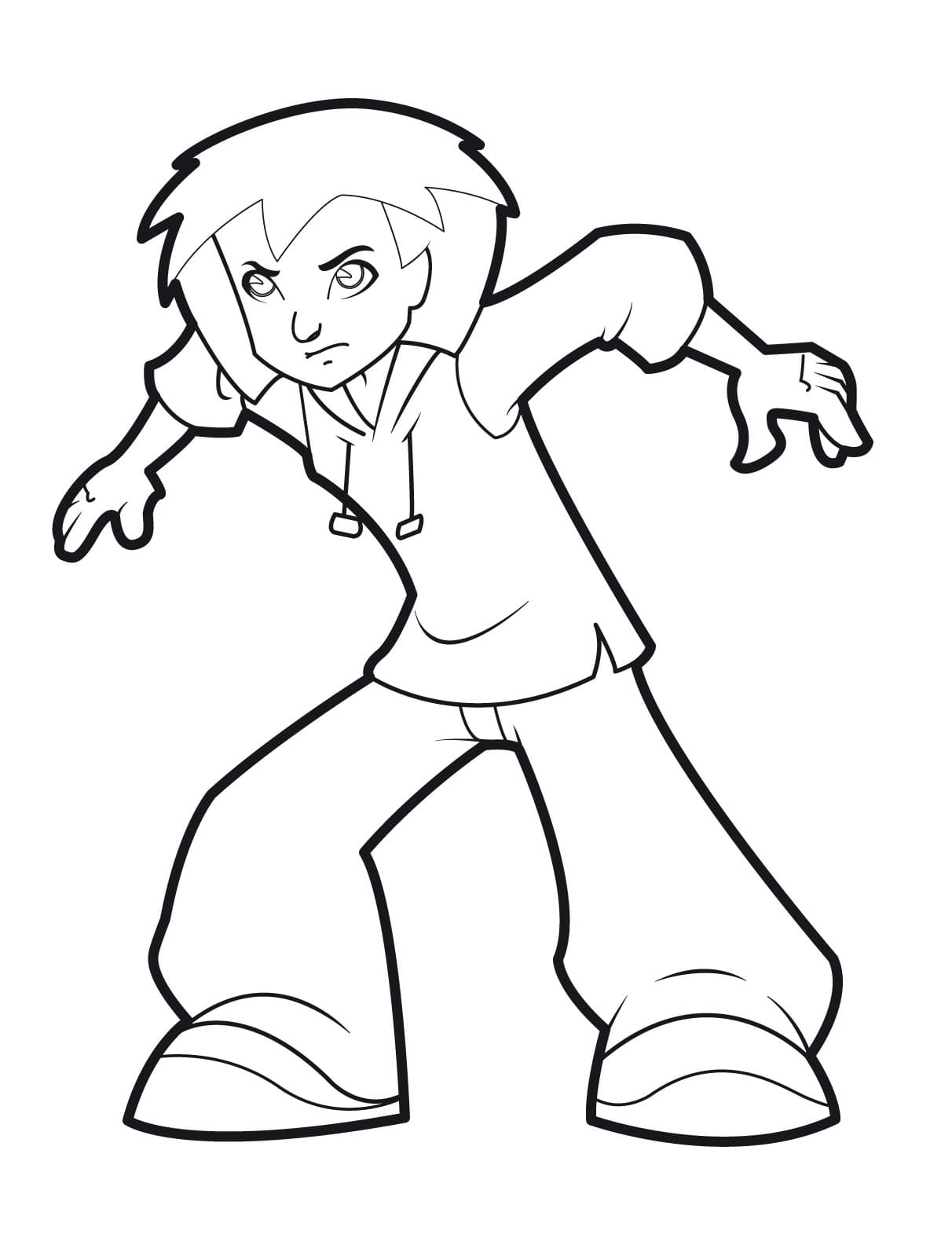 Coloriage Tag dans Foot 2 Rue
