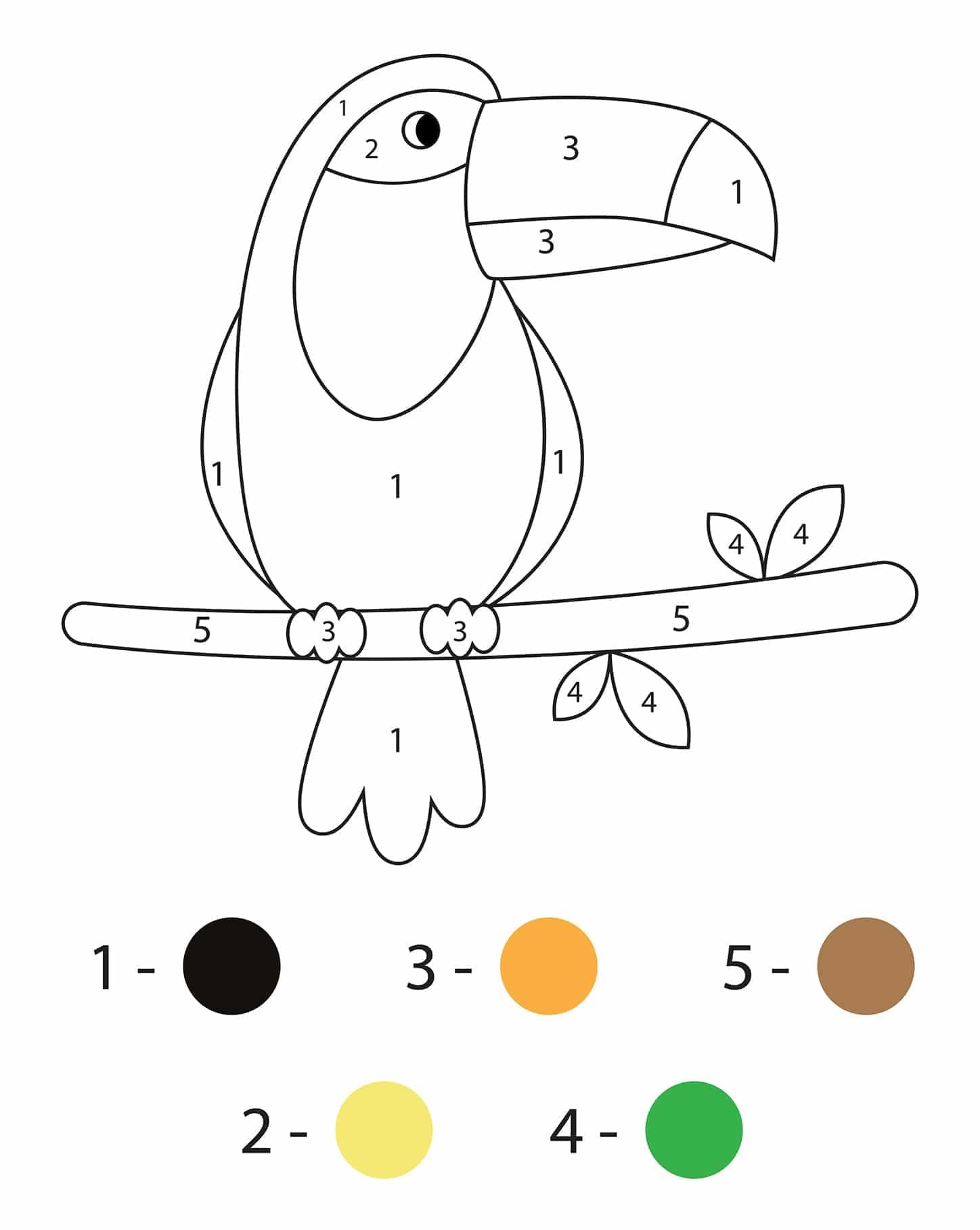 Coloriage Toucan Magique Facile