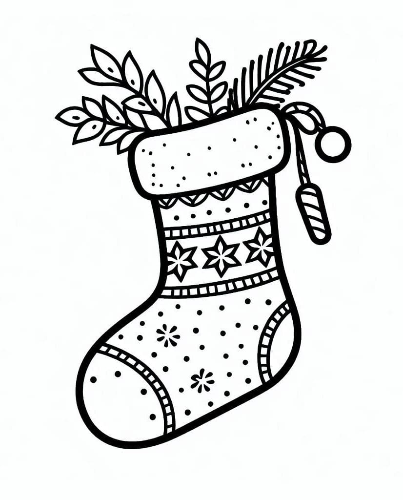 Coloriage Chaussette De Noel