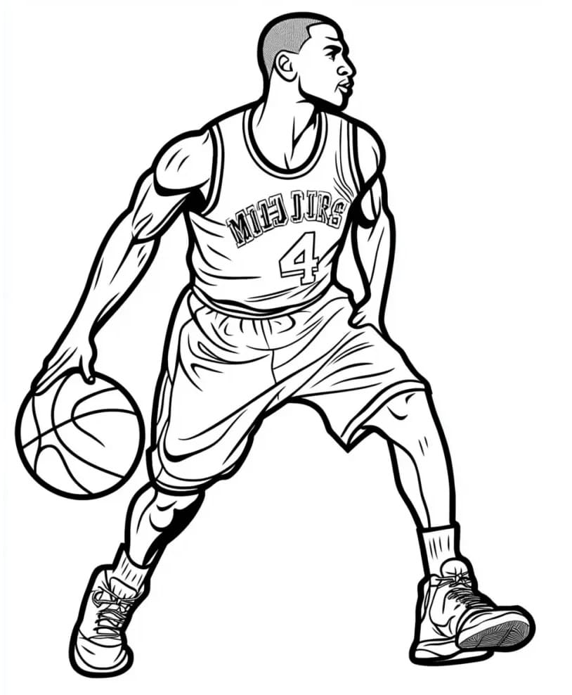 Coloriage Dessin Gratuit de Michael Jordan