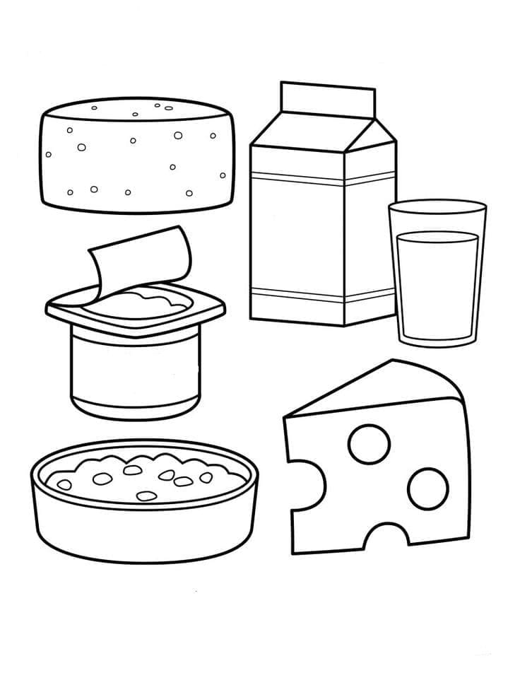 Coloriage Fromage Pour les Enfants de 3 An