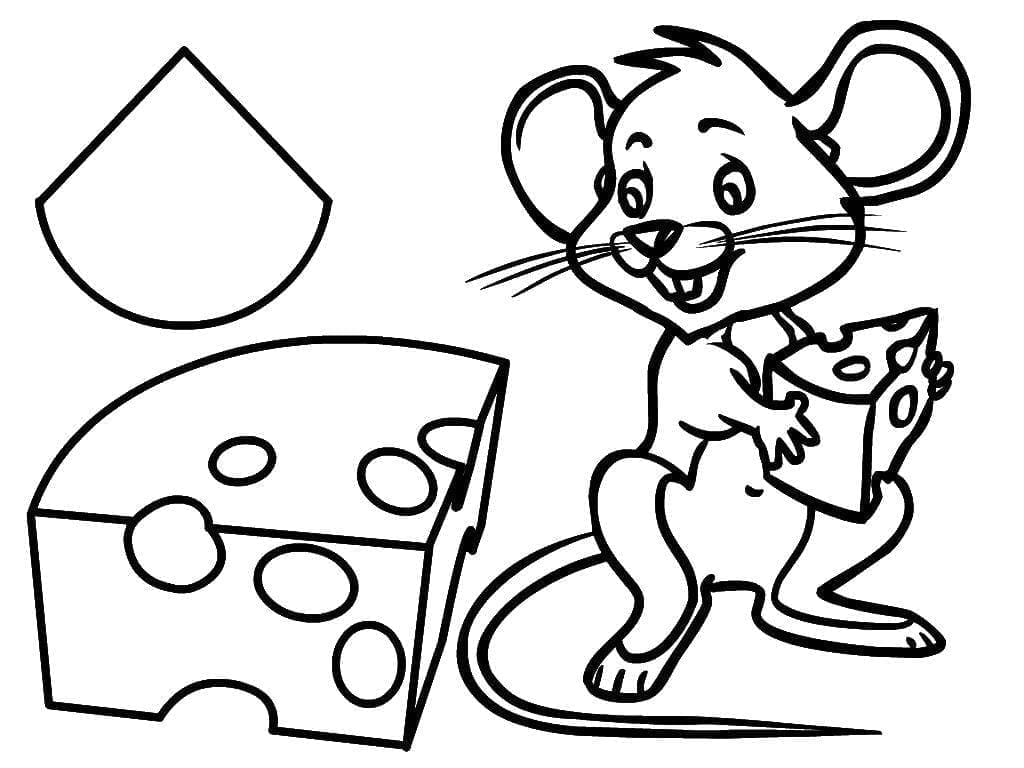 Coloriage Fromage Pour les Enfants de 4 An