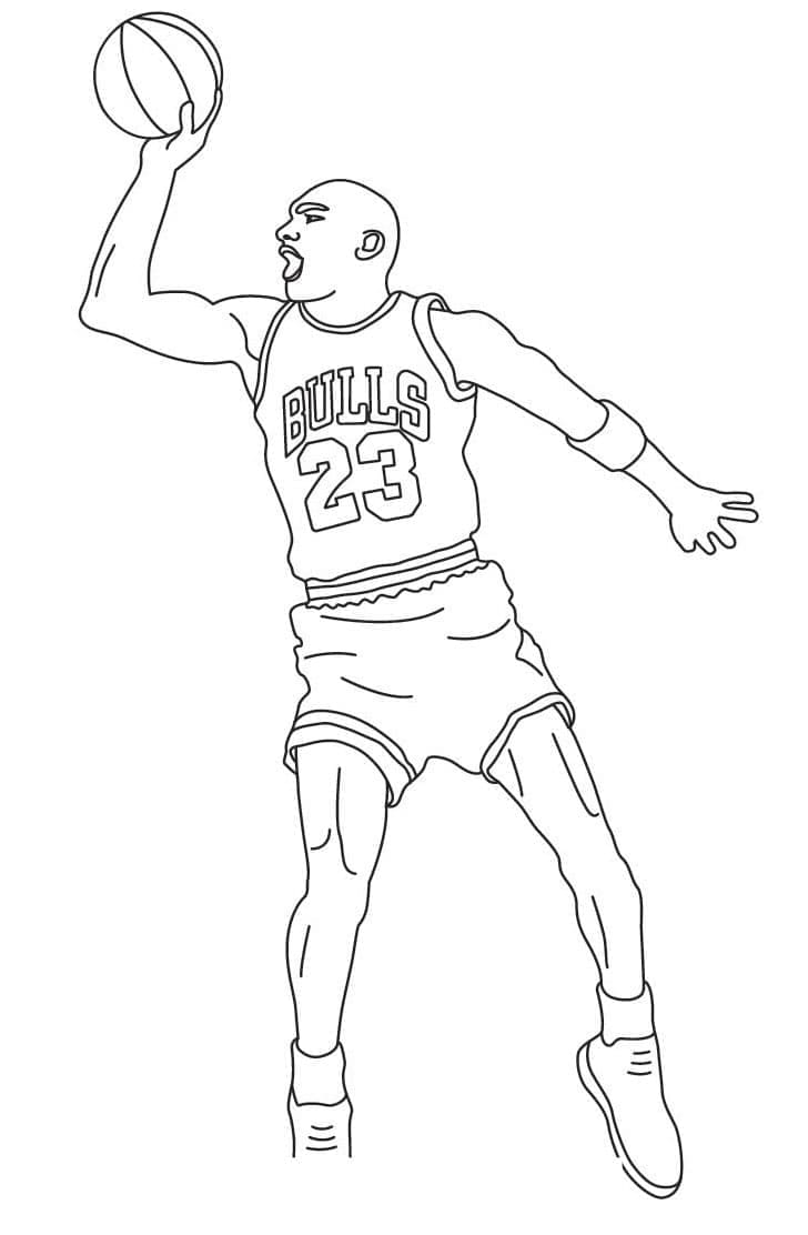 Coloriage Génial Michael Jordan