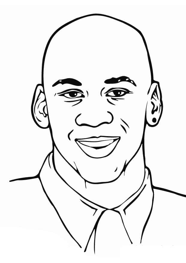 Coloriage Joyeux Michael Jordan