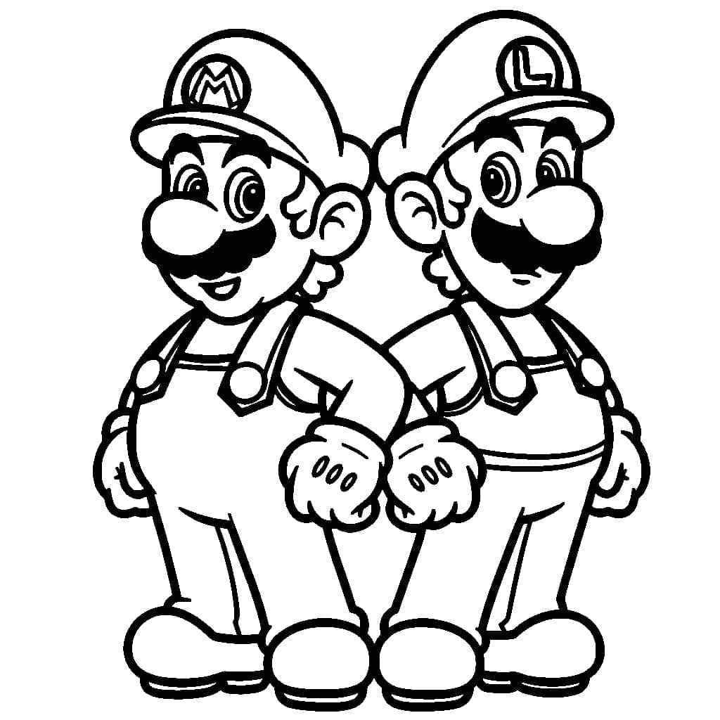 Coloriage Mario et Luigi 10