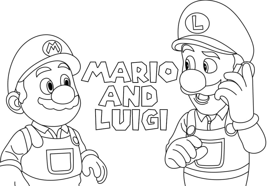 Coloriage Mario et Luigi 11