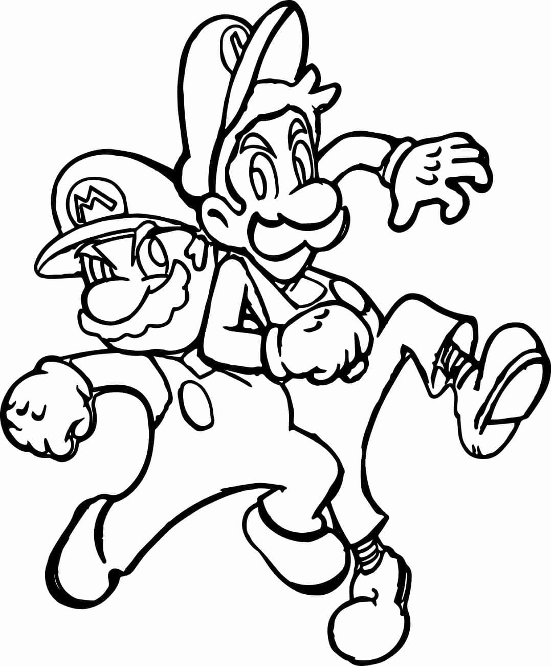 Coloriage Mario et Luigi 12